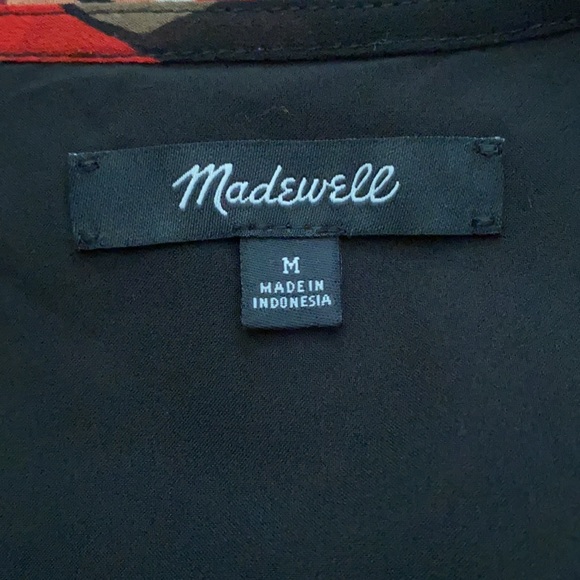 Madewell Floral Long Sleeve Wrap Top Blouse - Picture 5 of 7